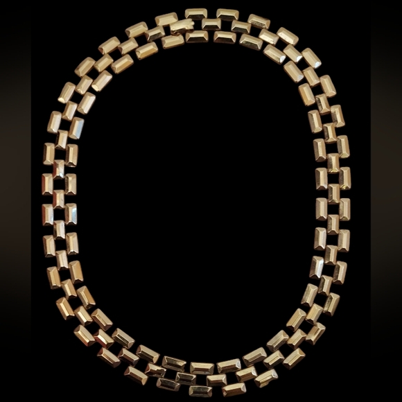 Vintage Avon 1985 Choker Bold Links Necklace Gold Tone 18” - Picture 1 of 12